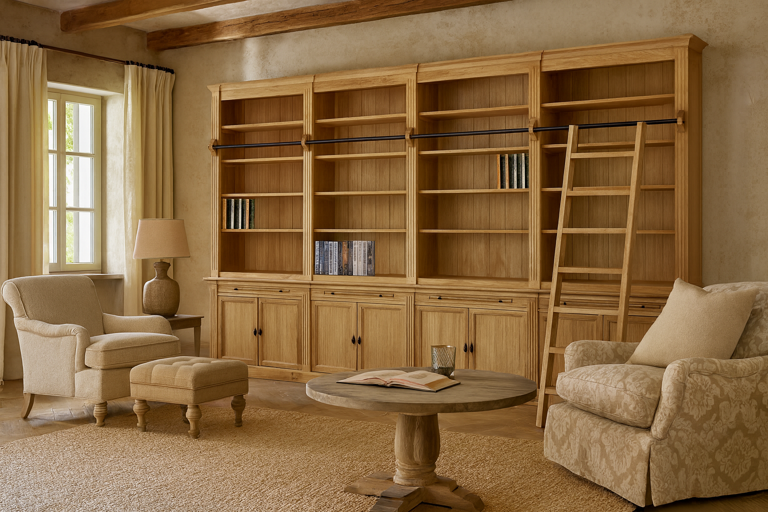Landelijke boekenkast: warme sfeer in jouw interieur