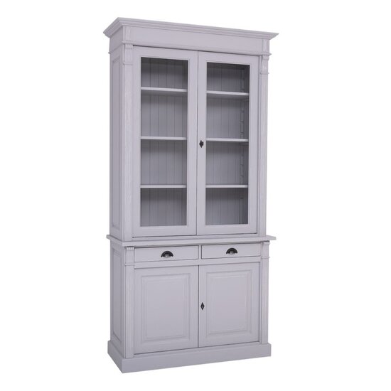 123kast  Buffetkast Antwerpen - 130x50x240(H) cm - vitrine deuren en dichte deuren