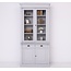 123kast Buffetkast Antwerpen - 130x50x240(H) cm - vitrine deuren en dichte deuren