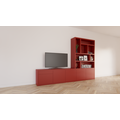 123kast  Tv dressoir met vakkengedeelte Limoges - 350x40x240H cm - open vakken - push to open deuren - soft close lade - 5cm plank dikte - strakke afwerking