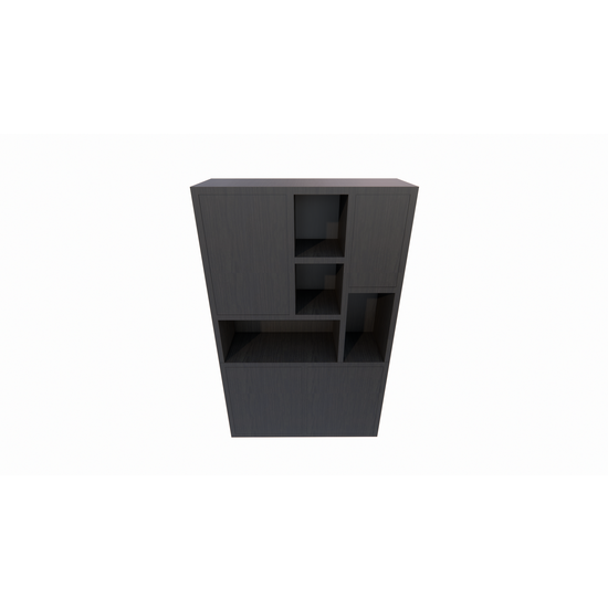 123kast  Vakkenkast faro 01 - 124x44x200H cm - dichte deuren in bovenkast - push to open deuren - strak design