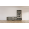 123kast  Tv dressoir met vakkenkast Lesbos - 350x40x250H cm - soft close lades - push to open deuren - strakke afwerking - open vakken