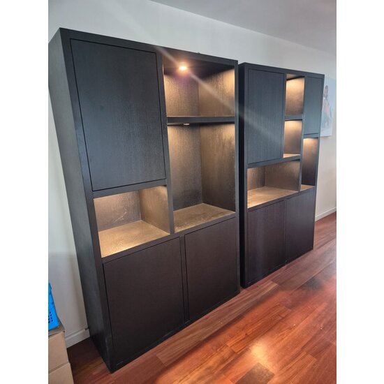 123kast  Vakkenkast faro 01 - 124x44x200H cm - dichte deuren in bovenkast - push to open deuren - strak design