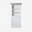 123kast  Boekenkast Sara 07 - 96x46x206H cm - eiken bovenlijst - 2 planken - 1 dichte scharnierdeur