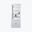 123kast Boekenkast Melena del Sur - 100x40x240H cm - 5 planken - 1 uitschuifbare plank - 2 dichte scharnierdeuren - verstelbare planken