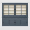123kast  Buffetkast Le Grand St Tropez - 300x50x240H cm - Demontabel - 4 vitrine schuifdeuren - 8 kleine lades - 4 grote soft close lades - 4 dichte schuifdeuren