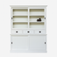 123kast  Buffetkast Le Petit St Tropez - 163x50x225H cm - 2 vitrine schuifdeuren - 3 lades - 2 dichte schuifdeuren