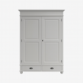 123kast  Kledingkast Bolton - 120x60x205H cm - kledingroede - plank - 2 dichte scharnierdeuren - 2 soft close lades