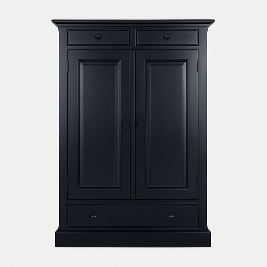 123kast  Opbergkast Alicante - 100x53x140H cm - 3 soft close lades - 2 dichte scharnierdeuren - 3 planken