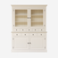 123kast Buffetkast Santa Monica - 145x45x215H cm - 2 vitrine scharnierdeuren - 9 lades - 2 dichte scharnierdeuren