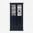 123kast Vitrinekast Cape Class - 95x50x230H cm - 4 planken - glazen zijkanten - lange scharnierdeuren - vitrine glas - dichte deuren