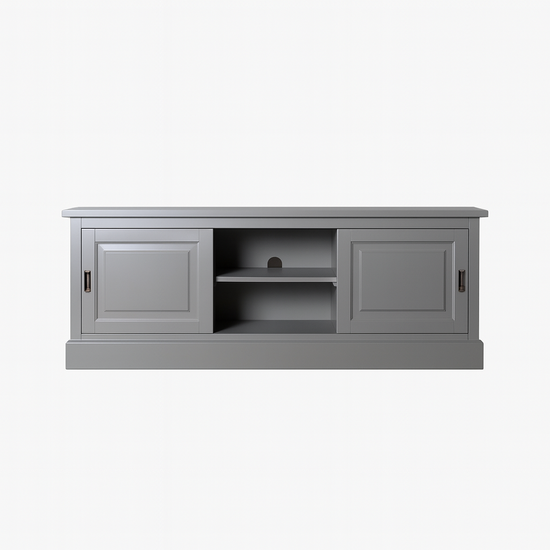 123kast  Tv-dressoir Avignon - 150x48x60H cm - 2 schuifdeuren - open middenvak - met kabelgat