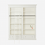 123kast Boekenkast Brighton Library - 171x43x240H cm - demontabel - met stang en ladder - 8 verstelbare planken - 2 soft close lades