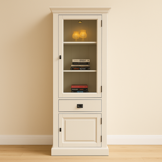 123kast  Showmodel vitrinekast Miss 04 - 76x46x205H cm - RAL 9001