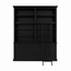 123kast Boekenkast Private Library 2M - 200x43x240H cm - demontabel- met stang en ladder - verstelbare planken - 10 planken - 4 lades - 4 dichte scharnierdeuren