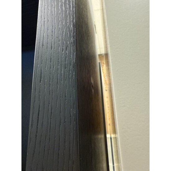 123kast  Showmodel vakkenkast Formentera - 200x35x235H cm - RAL 9005 zwart eiken