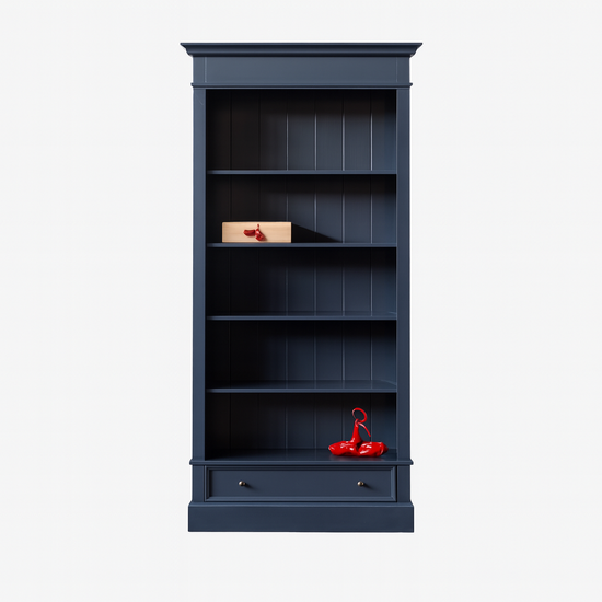 123kast  Voorraad Boekenkast Malaga - 100x35x200H cm - 4 planken - 1 soft close lade