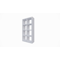 123kast  Roomdivider Chester maatwerk - 112 x 30 x 209 (h) cm - Plank-/frame-dikte: 4 cm - Vakken: 50 x 37 (h) cm - met achterwand -  RAL-kleur 7021