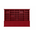 123kast  Boekenkast Mayto - 400x40x240H cm - push to open deurtjes - klassiek/strak