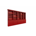 123kast  Boekenkast Mayto - 400x40x240H cm - push to open deurtjes - klassiek/strak