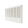 123kast  Vitrinekast Lugano - 500x47x240H cm - scharnier deuren - verstelbare planken