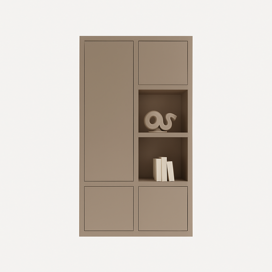 123kast  Vakkenkast Lutose  02 - 120x40x230H cm - push to open deuren - open vakken