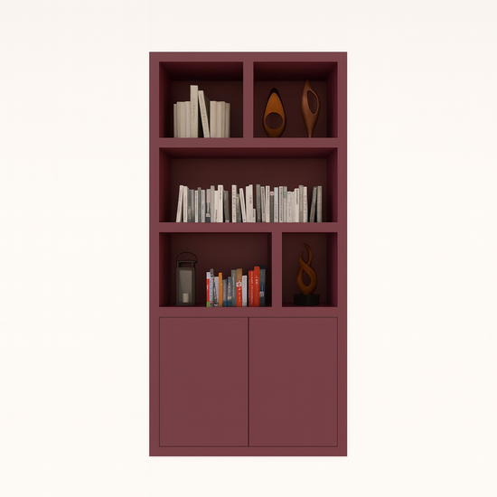 123kast  Vakkenkast Morella - 100x40x210H cm - push to open deuren - open vakken