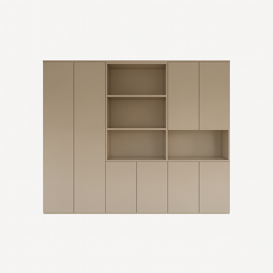 123kast  Vakkenkast Colima - 240x40x210H cm - 8 push to open deuren - 3cm plank dikte