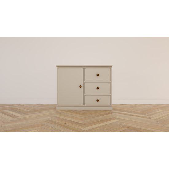 123kast  Ladekast Sapa 01 - 100x50x80H cm - soft close lades - 1 deurtje