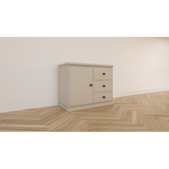 123kast  Ladekast Sapa 01 - 100x50x80H cm - soft close lades - 1 deurtje