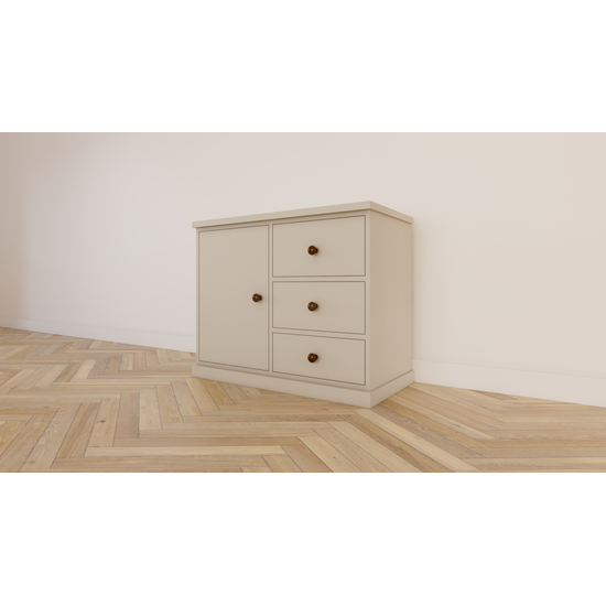 123kast  Ladekast Sapa 01 - 100x50x80H cm - soft close lades - 1 deurtje