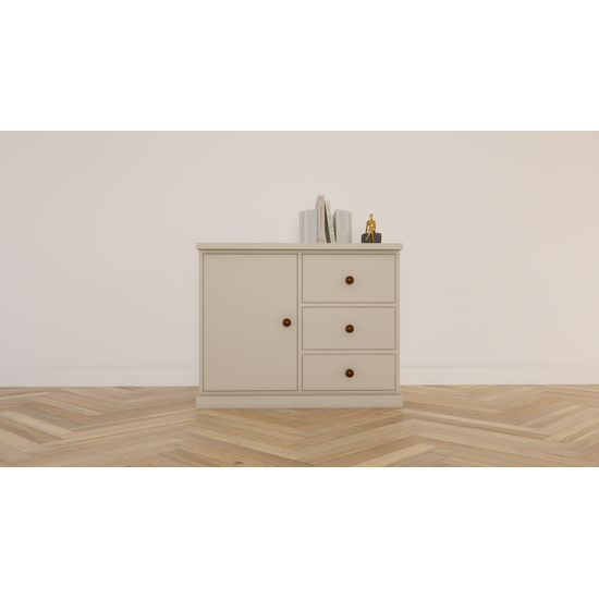 123kast  Ladekast Sapa 01 - 100x50x80H cm - soft close lades - 1 deurtje