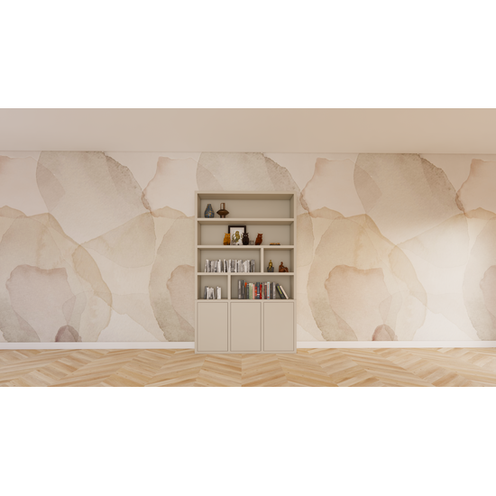 123kast  Vakkenkast Nassau - 150x35x240H cm - push to open deuren - open vakken - strakke afwerking