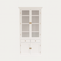 123kast  Vitrinekast Lissabon - 100x43x220H cm - vitrine deuren - verstelbare planken - softclose lades - landelijk