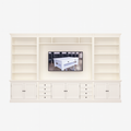 123kast  TV Boekenkast Malta - 400x43x240H cm - 6 scharnierdeuren - 8 lades- cinema wall
