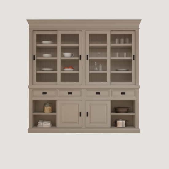 123kast  Buffetkast South Beach - 240x50x240H cm - 8 schuifdeuren - 4 soft close lades