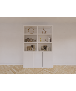 Voorraad vakkenkast Durham 160cm - RAL 9001 - Demontabel