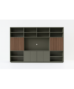 Voorraad (Beschadigd)  TV-vakkenkast Winterberg 04 - 400x40x250H cm  -  kleur NCS S 3010 G 10Y