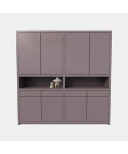 Voorraad Vakkenkast Lanzarote - 240x50x240H cm - ral 9010 - bekijk omschrijving