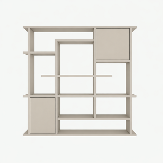 123kast  Open vakkenkast Evora 03 - 250x40x240H cm - strakke afwerking - push to open deuren - 5cm plank dikte