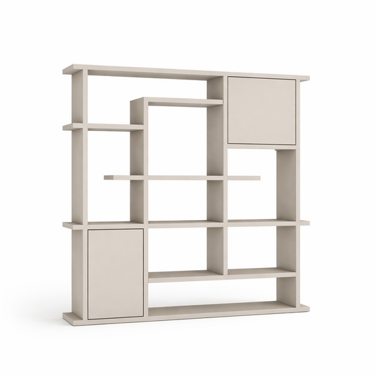 123kast  Open vakkenkast Evora 03 - 250x40x240H cm - strakke afwerking - push to open deuren - 5cm plank dikte