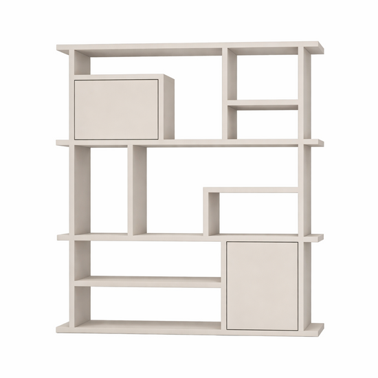 123kast   Open vakkenkast Evora 02 - 200x40x240H cm - strakke afwerking - push to open deuren - 5cm plank dikte