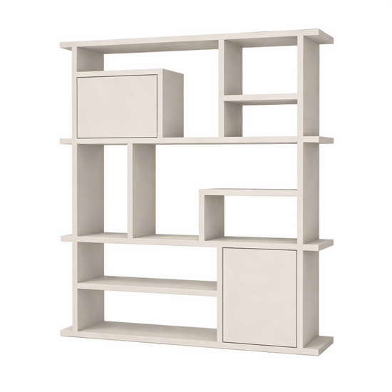 123kast   Open vakkenkast Evora 02 - 200x40x240H cm - strakke afwerking - push to open deuren - 5cm plank dikte