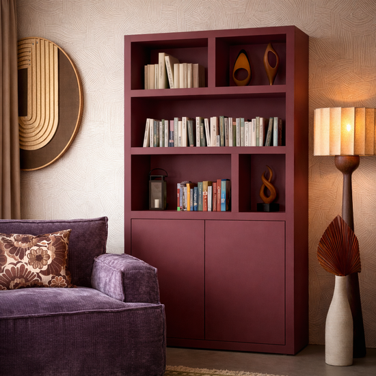 123kast  Vakkenkast Morella - 100x40x210H cm - push to open deuren - open vakken