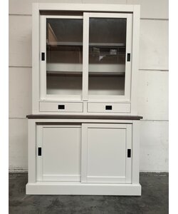 Voorraad buffetkast Brooklyn 02 maatwerk - 130x35/47x220H cm - ral 9010