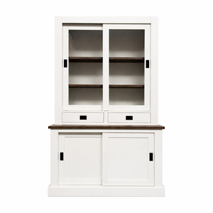 Voorraad buffetkast Brooklyn 02 maatwerk - 130x35/47x220H cm - ral 9010