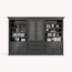 123kast  Boekenkast Amalfi  - 320x40x220H cm - verstelbare planken - vitrinedeuren - 4 push to open deuren - 3 greeploze lades
