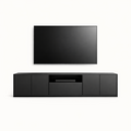 123kast  Tv dressoir Luanco - 200x40x50H cm - 4 greeploze deuren - open vaken - 1 greeploze lade - strak design