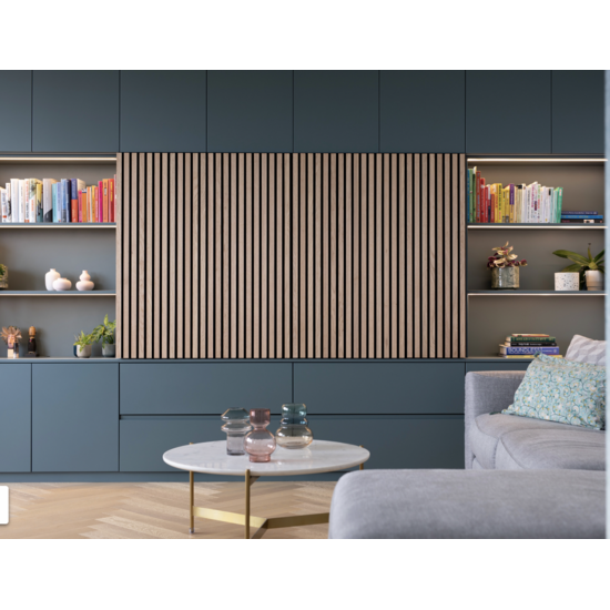 123kast  Cinewall Winterberg - 400x40x240H cm - cinewall - tv vak - met schuifdeuren - 12 push to open deuren - 4 greeploze soft close lades - strak design - demontabel - 3cm plankdikte