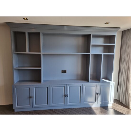 123kast  Cinewall Nara 02 - 320x35/45x240H cm - scharnier deuren - open vakken